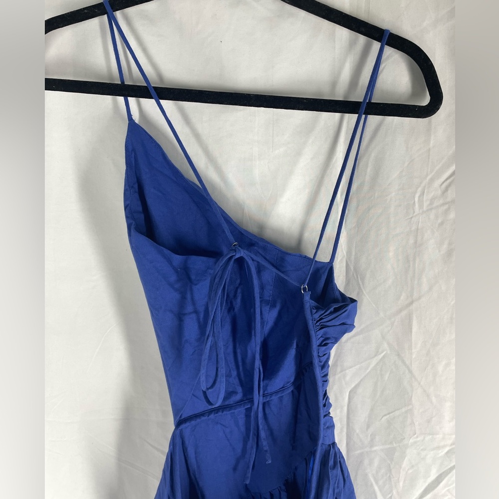 DESIGNER Dao Chloe Dao Cobalt Linen Evening Gown- Women’s L - Picture 6 of 11